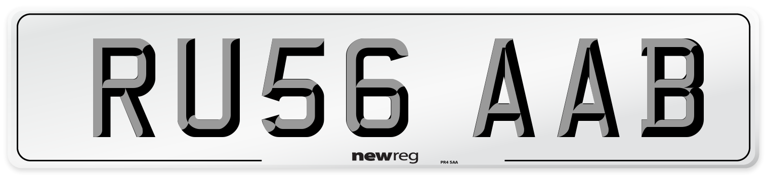 RU56 AAB Number Plate from New Reg